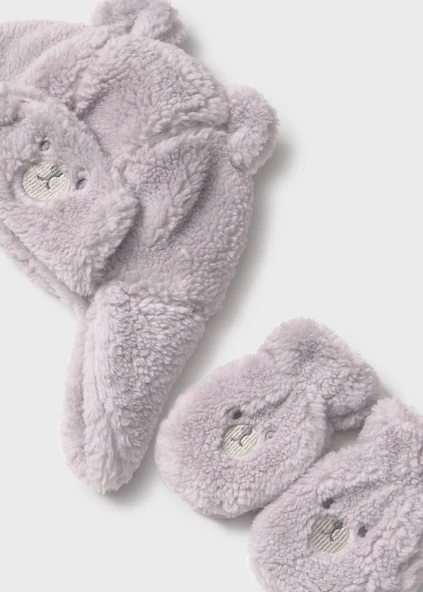 Mayoral Erkek Bebek Peluş Şapka e Eldiven Takım - Resim 2