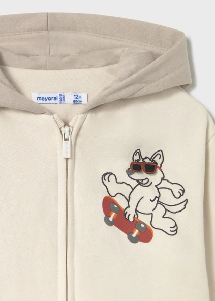 Mayoral Erkek Bebek Fermuarlı Kapşonlu Hırka - 4