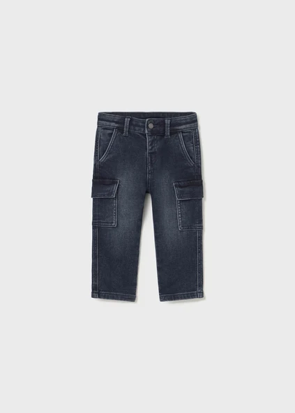 Mayoral Erkek Bebek Kargo Cepli Kot Pantolon - 1