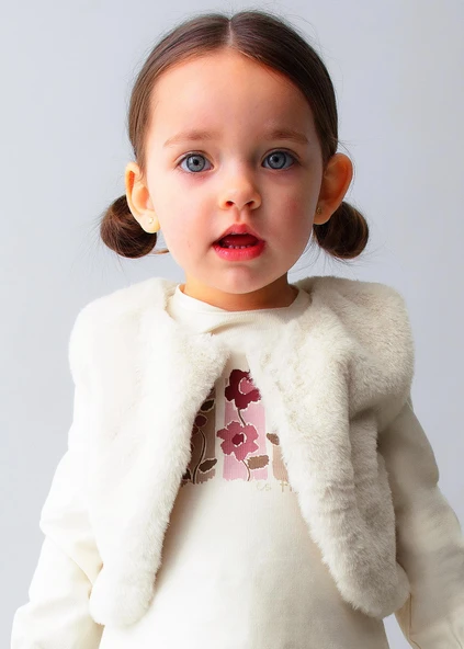 Mayoral Kız Bebek Peluş Yelekli Tayt Takım - Resim 7