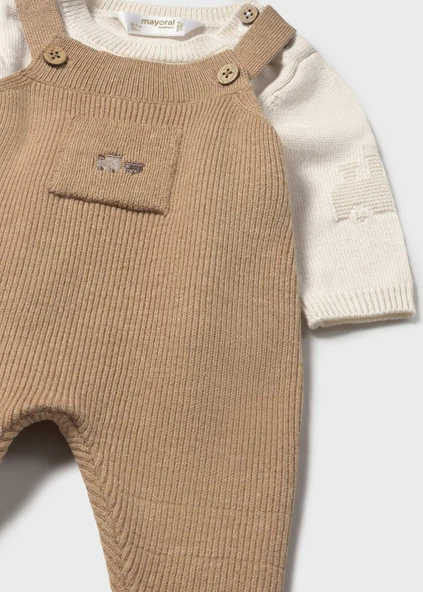 Mayoral Newborn Erkek Bebek Triko Tulum Set - Resim 4