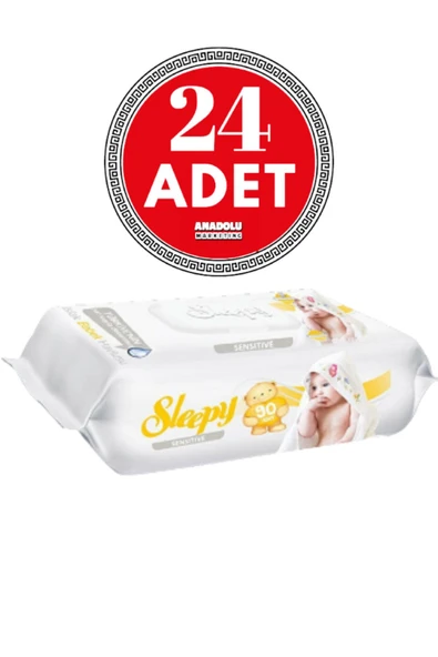 Sleepy Sensitive Islak Mendil 90 Yaprak 24 Adet ürün görseli