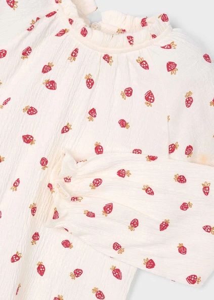 Mayoral Kız Çocuk Çilekli Bluz - 4