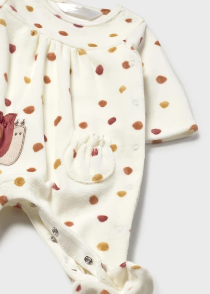 Mayoral Newborn Kız Bebek 2Li Kadife Tulum - Resim 4