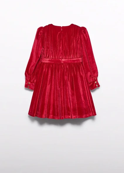 Mayoral Abel&Lula Kız Çocuk Kadife Elbise - Resim 3