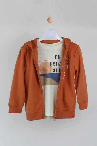 Losan Erkek Çocuk Kapşonlu Penye Hırka - 3