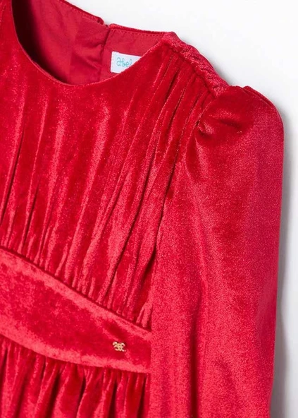 Mayoral Abel&Lula Kız Çocuk Kadife Elbise - Resim 4