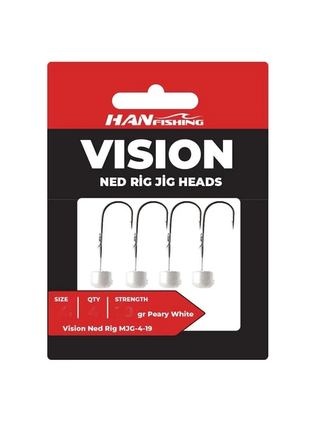 Hanfish Vision Ned Rig Peary White Jig Head ürün görseli