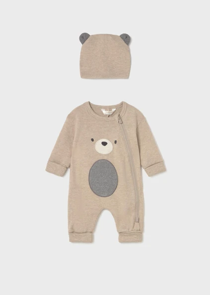 Mayoral Newborn Erkek Bebek Şapklı Tulum ürün görseli