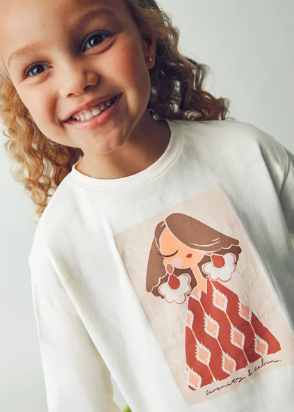 Mayoral Kız Çocuk Saç Bantlı Sweatshirt - Resim 5