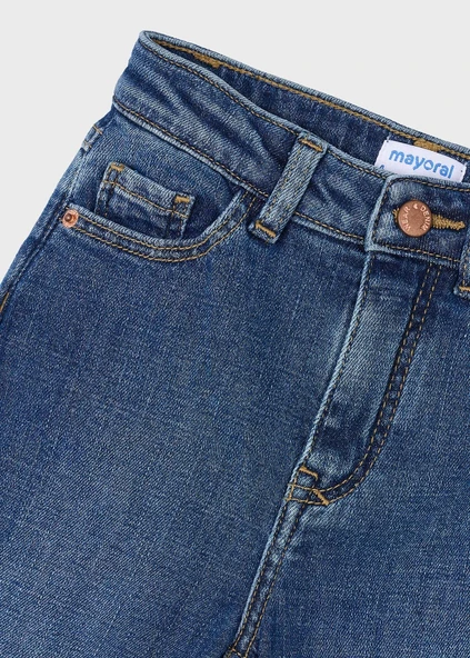 Mayoral Kız Çocuk Geniş Paça Kot Pantolon - 3