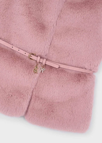 Mayoral Kız Çocuk Kemerli Peluş Yelek - Resim 3