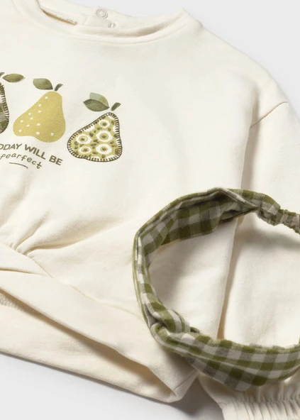 Mayoral Kız Bebek Şaç Bantlı Etek Sweat Takım - Resim 3