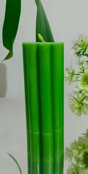 Yonca Sütun Vanilya Kokulu Soya Mum - Doğum Günü - Sevgililer Günü - Hediyelik - Aromaterapi