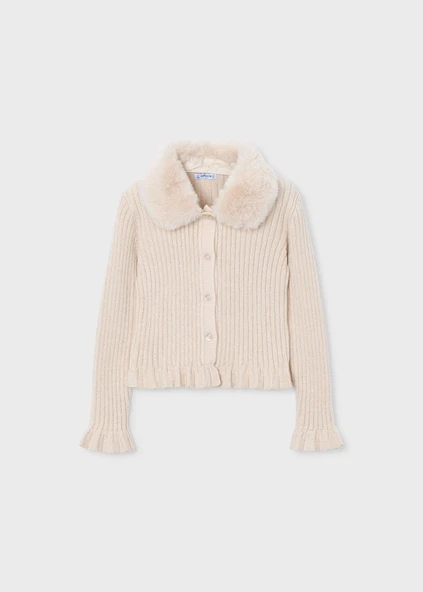 Mayoral Kız Çocuk Çıkarılabilir Yakalı Triko Hırka