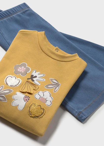 Mayoral Kız Bebek Pantolon ve Swearshirt Takım - 4