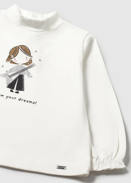 Mayoral Kız Bebek Manşet Kollu Sweatshirt - Resim 3