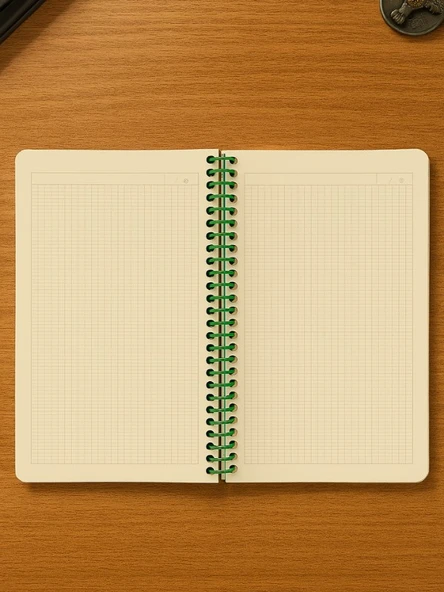 Surfing in California Temalı Spiralli Kareli Defter – 80 Yaprak, 160 Sayfa (18 x 24 cm) - Resim 3