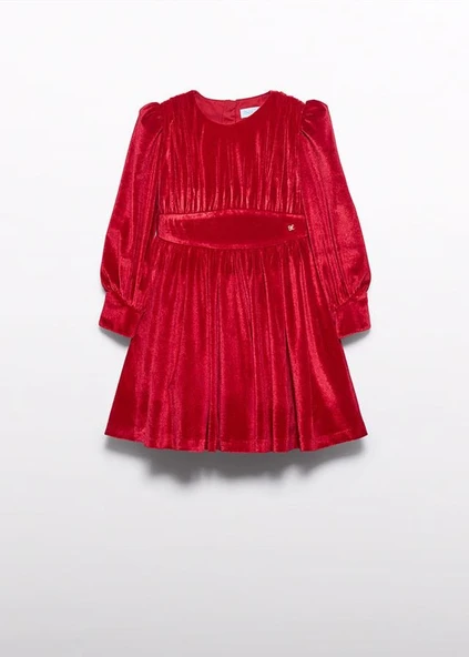 Mayoral Abel&Lula Kız Çocuk Kadife Elbise - Resim 2
