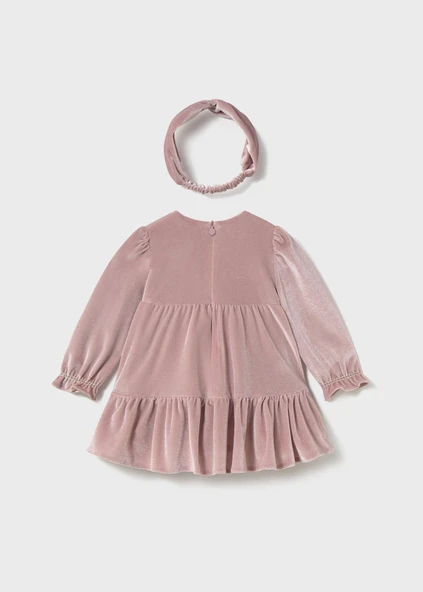 Mayoral Kız Bebek Uzun Kol Kadife Elbise - Resim 2