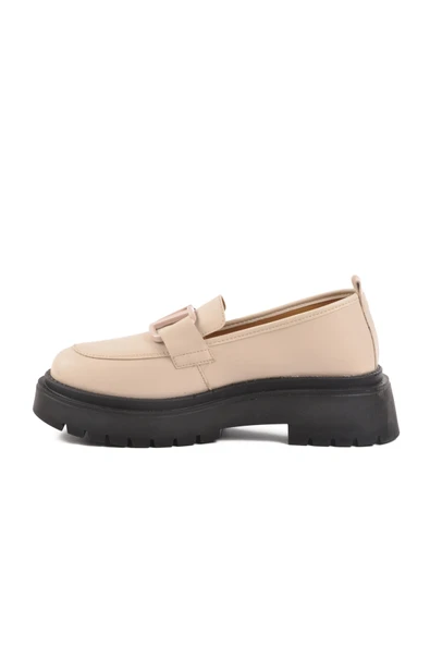 Ayakmod Bej Yüksek Taban Kadın Casual Ayakkabı F-2047 Z - Resim 2