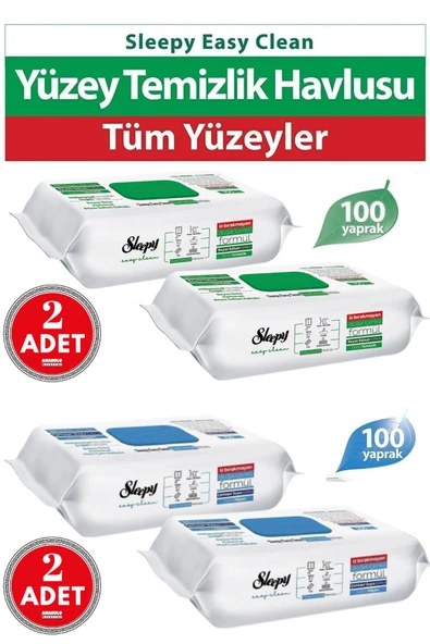 Sleepy Yüzey Temizlik Beyaz Sabun Katkılı 2X100+Çamaşır Suyu Katkılı 2X100 ürün görseli