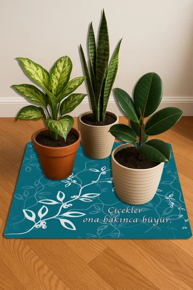 Valerine Life Çiçek Saksı Matı Salon Balkon Bitkileri Zemin Koruyucu Kaymaz Saksı Altlığı 60x60cm 27250623 ürün görseli