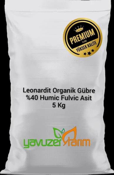 Leonardit Organik Gübre Humik+Fulvik Asit Toprak Altı Taban Gübresi 5 Kg
