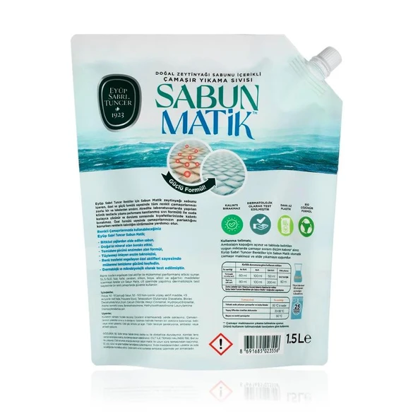 Eyüp Sabri Tuncer Bebek Çamaşır Yıkama Sıvısı 1500 ml - Resim 2