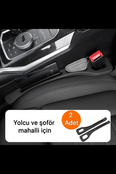 SonicTouch Koltuk Boşluk Yanı Telefon Anahtar Tutucu Araç içi Organizer Universal Kolçak Yanı Düzenleyici 2 Ad - 2