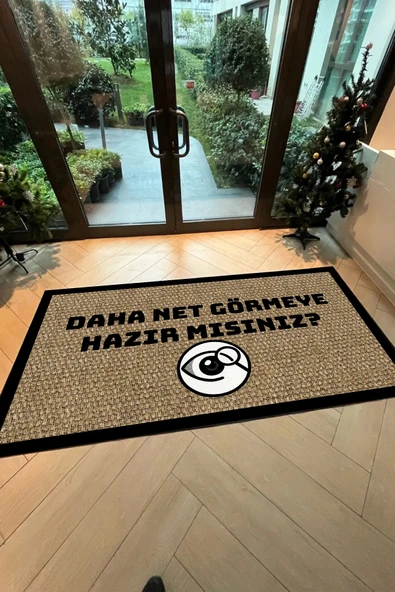 Valerine Life isme Kişiye Firmaya Özel Dijital Baskılı Hoş Geldiniz Dükkan Önü İşyeri Kapı Önü Paspası 50x90cm - Resim 2