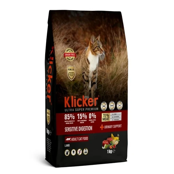 KLICKER YETİŞKİN KEDİ KURU MAMASI SENSITIVE KUZULU - 1