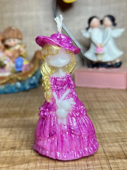 Lady Gül Kokulu Soya Mum - Doğum Günü - Sevgililer Günü - Hediyelik - Aromaterapi - Dekorasyon