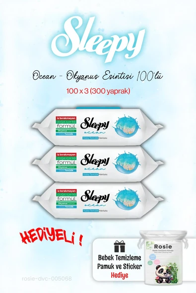 Sleepy 3 Paket Ocean - Okyanus Islak Havlusu  ve ROSIE ürün görseli