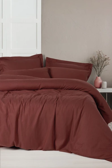 Çift Kişilik Nevresim Takımı Ten Craft Bordo ürün görseli