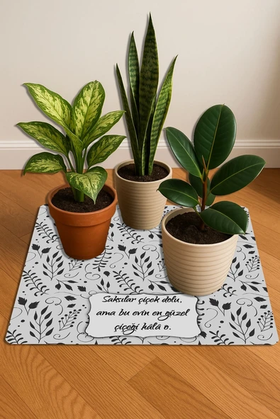 Valerine Life Çiçek Saksı Matı Salon Balkon Bitkileri Zemin Koruyucu Kaymaz Saksı Altlığı 60x60cm 27250624 ürün görseli