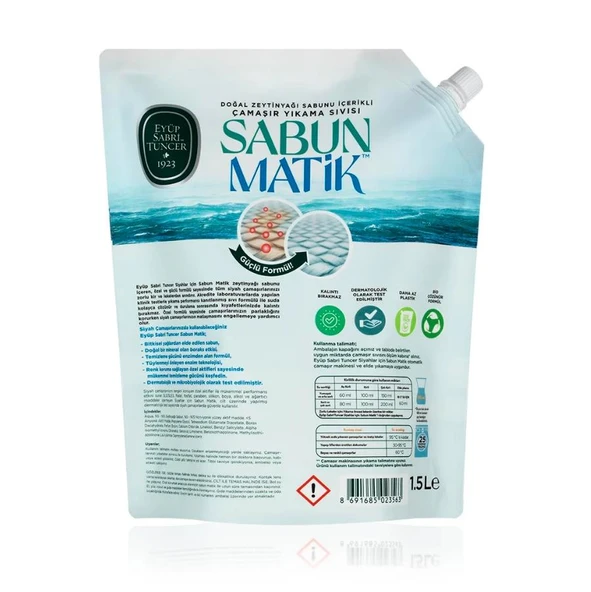Eyüp Sabri Tuncer Bebek Çamaşır Yıkama Sıvısı 1500 ml - Resim 2