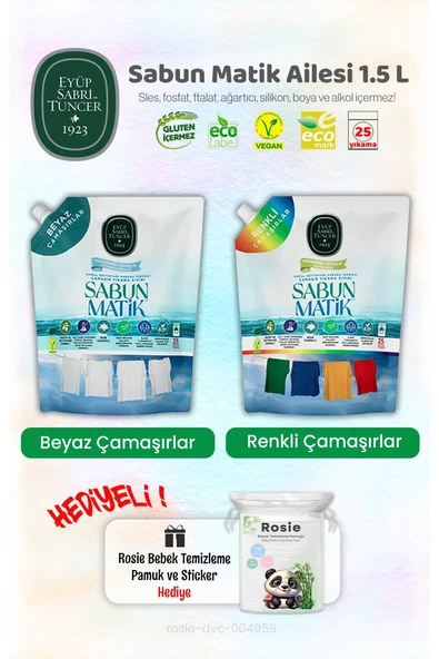 Çamaşır Yıkama Sıvısı Beyazlar ve Renkliler 1500 ml ve ROSIE ürün görseli