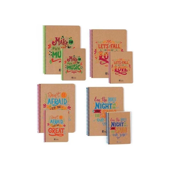 Keskin Color Doodles 12x17cm 100yp Spiralli Kareli Defter ürün görseli 1