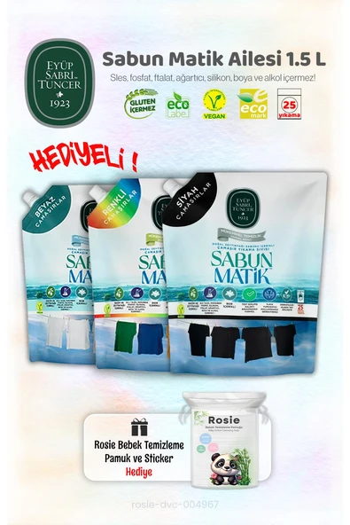 Eyüp Sabri Tuncer Bebek Çamaşır Yıkama Sıvısı 1500 ml - 1