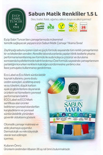 Eyüp Sabri Tuncer Siyahlar x2 + Renkliler x2 Çamaşır Yıkama Sıvısı 1.5 L ve ROSIE - Resim 2