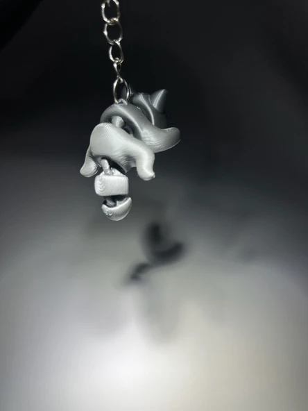 Minik Kedi Eklemli Anahtarlık - Resim 6