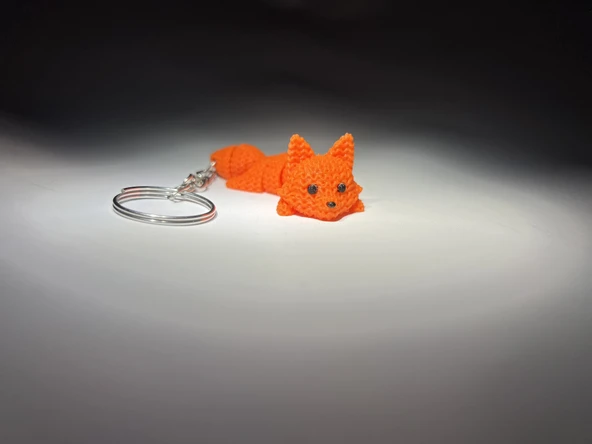 Örgü Eklemli Tilki Anahtarlık ürün görseli