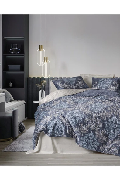 Saten Çift Kişilik Nevresim Takımı Owen Bej ürün görseli