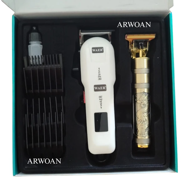 Profesyonel Saç ve Kontur Traş Makinesi Seti – 2’li Set ürün görseli