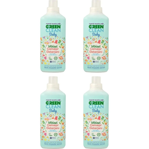 U Green Clean Baby Çamaşır Deterjanı 1 L x 4 ürün görseli