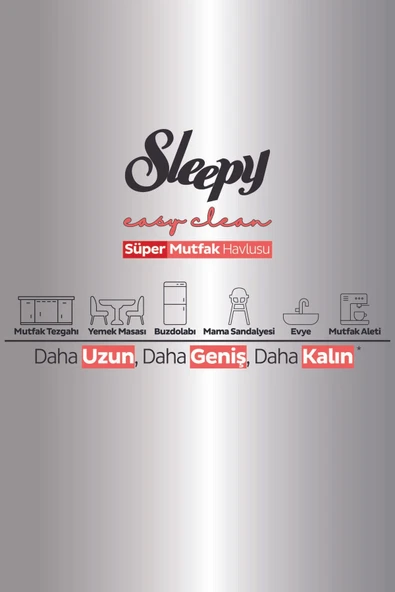 Sleepy Easy Clean Süper Yüzey Temizlik Mutfak Havlusu&mendili Karma Paket 4x50 (200 YAPRAK) - Resim 5