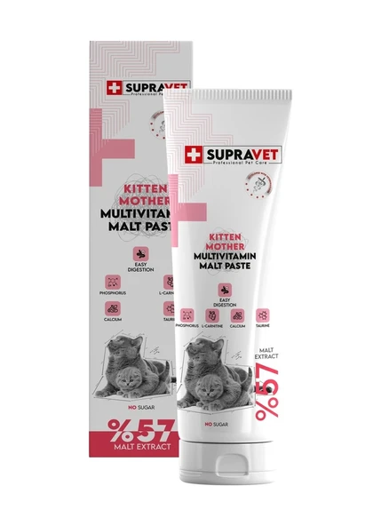 Supravet Hamile ve Yavru Kediler İçin Kalsiyum ve Taurinli Multi Vitamin Kedi Macunu 100 G - 2