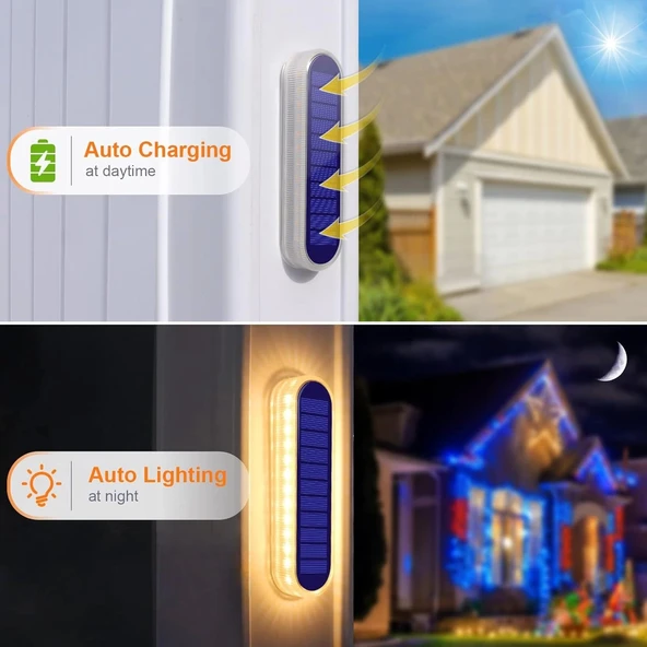 YiLaie Güneş Enerjili Dış Mekan Işıkları Otomatik Açma/Kapama 6 Adet - Sıcak Beyaz - 2
