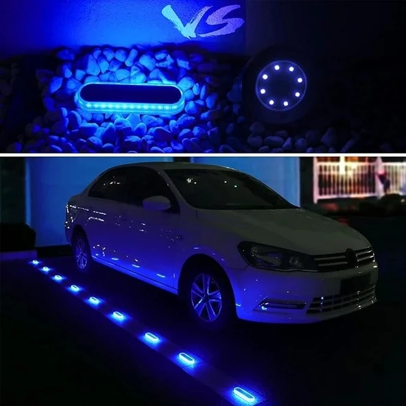 YiLaie Güneş Enerjili Dış Mekan Işıkları Otomatik Açma/Kapama 4 Adet - Mavi - 2